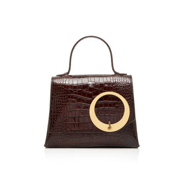 Harriet Croc-Embossed Leather Bag