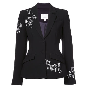 floral embroidered fitted jacket