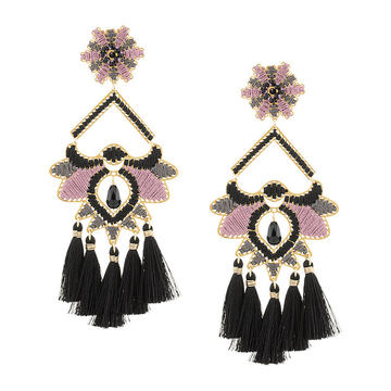 Paramo Rose fringe drop earrings