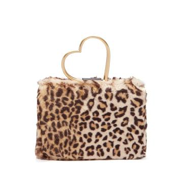 Nancy leopard-print faux-fur bag