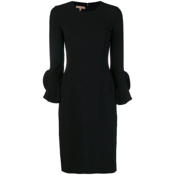 long-sleeve fitted dress