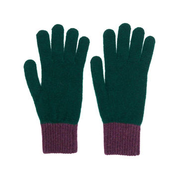 contrast knitted gloves