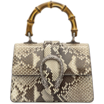 Brown & Beige Mini Python Dionysus Top Handle Bag
