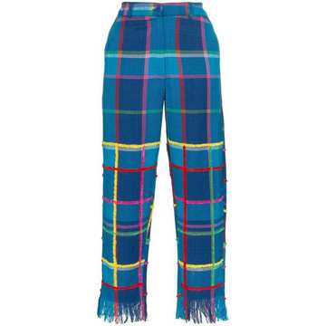 vivienne check trousers