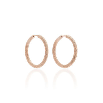 Florntine Finish Small Thick Round Hoop Earrings