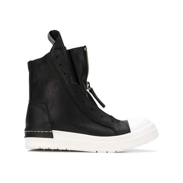 hi-top zipped sneakers