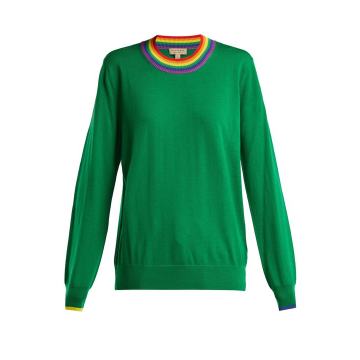 Dales rainbow-knit wool sweater