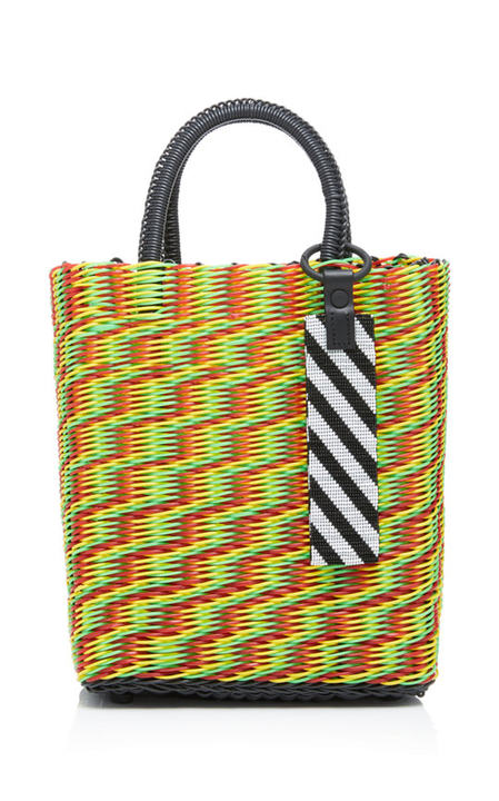 Small Tube Weave Tote With Detachable Beaded Fob展示图