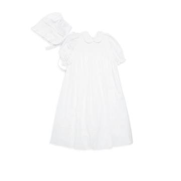Baby Girl's Two-Piece Gown &amp; Hat Set
