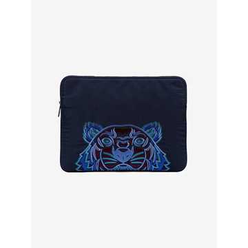 blue tiger head embroidered laptop case