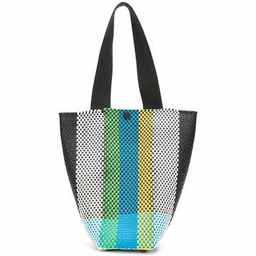 colour-block shopper tote