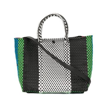 colour-block shopper tote