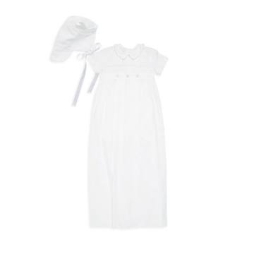 Baby Girl's Three-Piece Convertible Christening Gown, Romper &amp; Bonnet