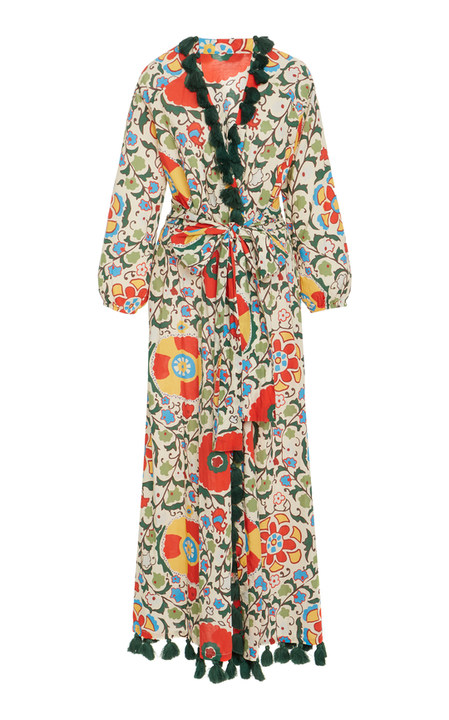 Lena Floral Cotton-Voile Maxi Dress展示图