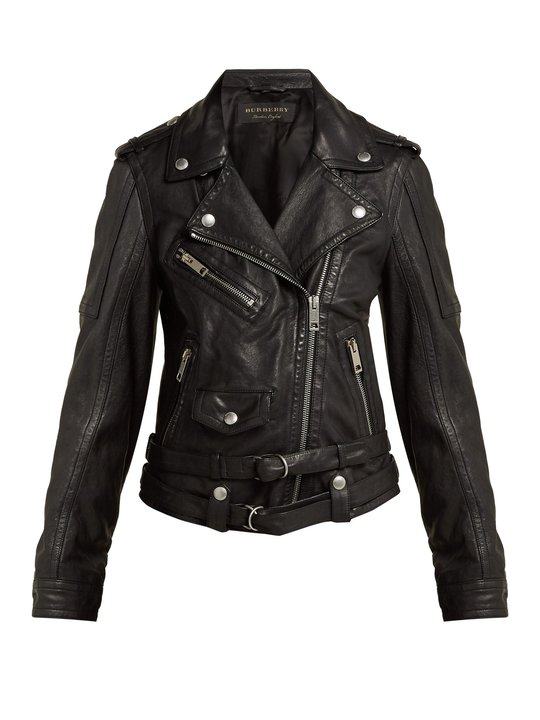 Leather biker jacket展示图