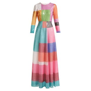 Rosalba colour-block sequinned dress