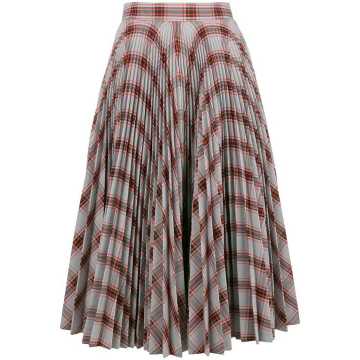 checked pleated skirt