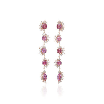 One-Of-A-Kind Pink Sapphire Drop Earrings
