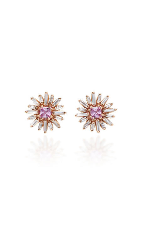 One-Of-A-Kind Pink Sapphire Stud Earrings展示图