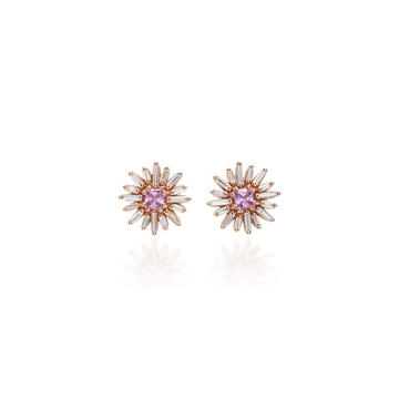 One-Of-A-Kind Pink Sapphire Stud Earrings