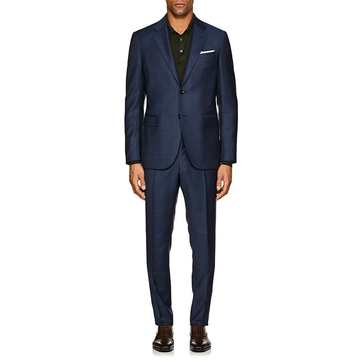 Neat Wool Two-Button Suit