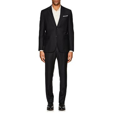 Herringbone-Weave Wool Two-Button Suit