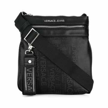 logo zipped shoulder bag