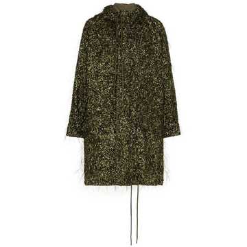 sequin parka coat