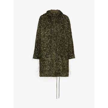 sequin parka coat