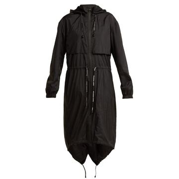 Drawstring nylon parka