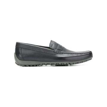 logo embossed loafers