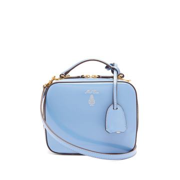 Laura mini patent-leather shoulder bag