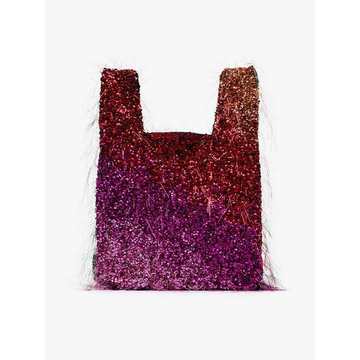 tinsel embellished tote bag