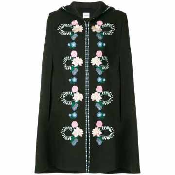 embroidered floral cape