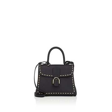 Brillant MM Metal-Stitched Leather Satchel