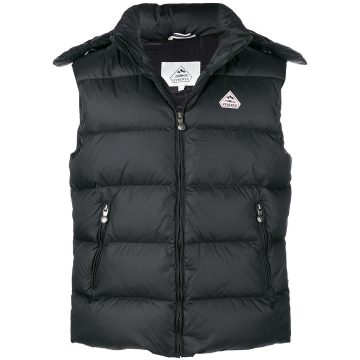 zipped padded vest