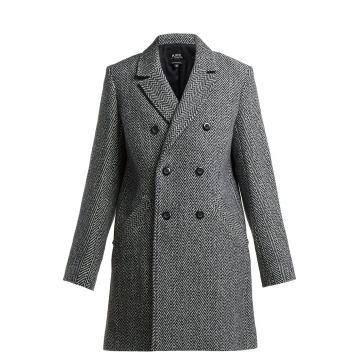 Joan herringbone wool-blend coat