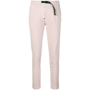 buckled slim-fit trousers