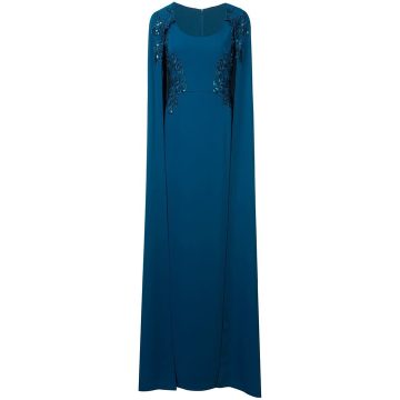 MARCHESA NOTTE N25G0659 PEACOCK Synthetic->Polyester