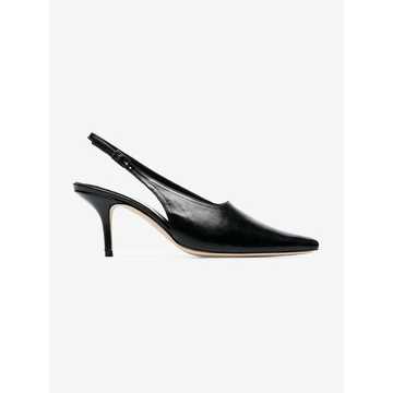 black groupie II 70 slingback leather mules