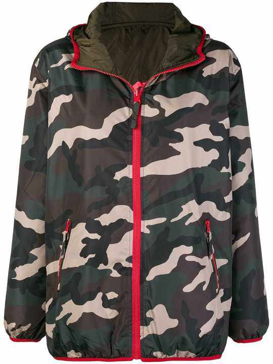 camouflage print hooded jacket展示图