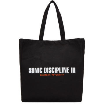 Black 'Sonic Discipline III" Tote