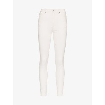 mid rise skinny cotton jeans
