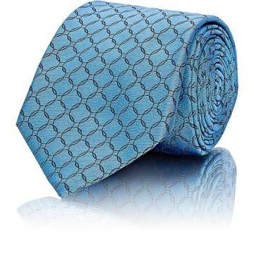 Circle-Pattern Satin Necktie