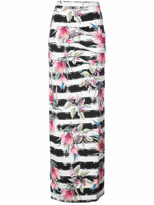 striped floral print skirt展示图