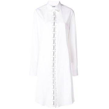 logo tape shirt dress