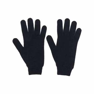 ribbed knit detail gloves