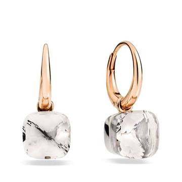 Nudo White Topaz Rose Gold Earrings