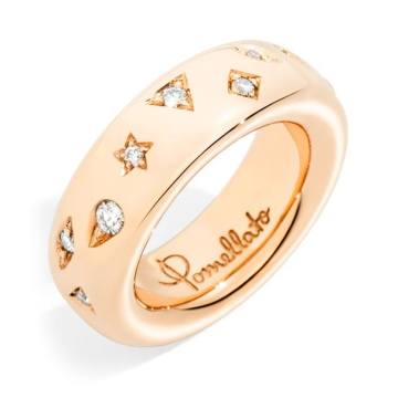 Narrow Rose Gold and Diamond Iconica Ring