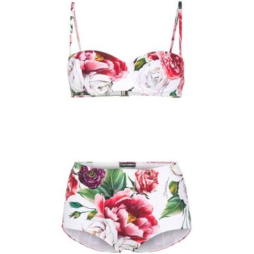 peony-print bikini